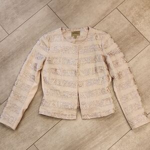 Elegant Muted Pink Bandolera Jacket Blazer EUR Size 36